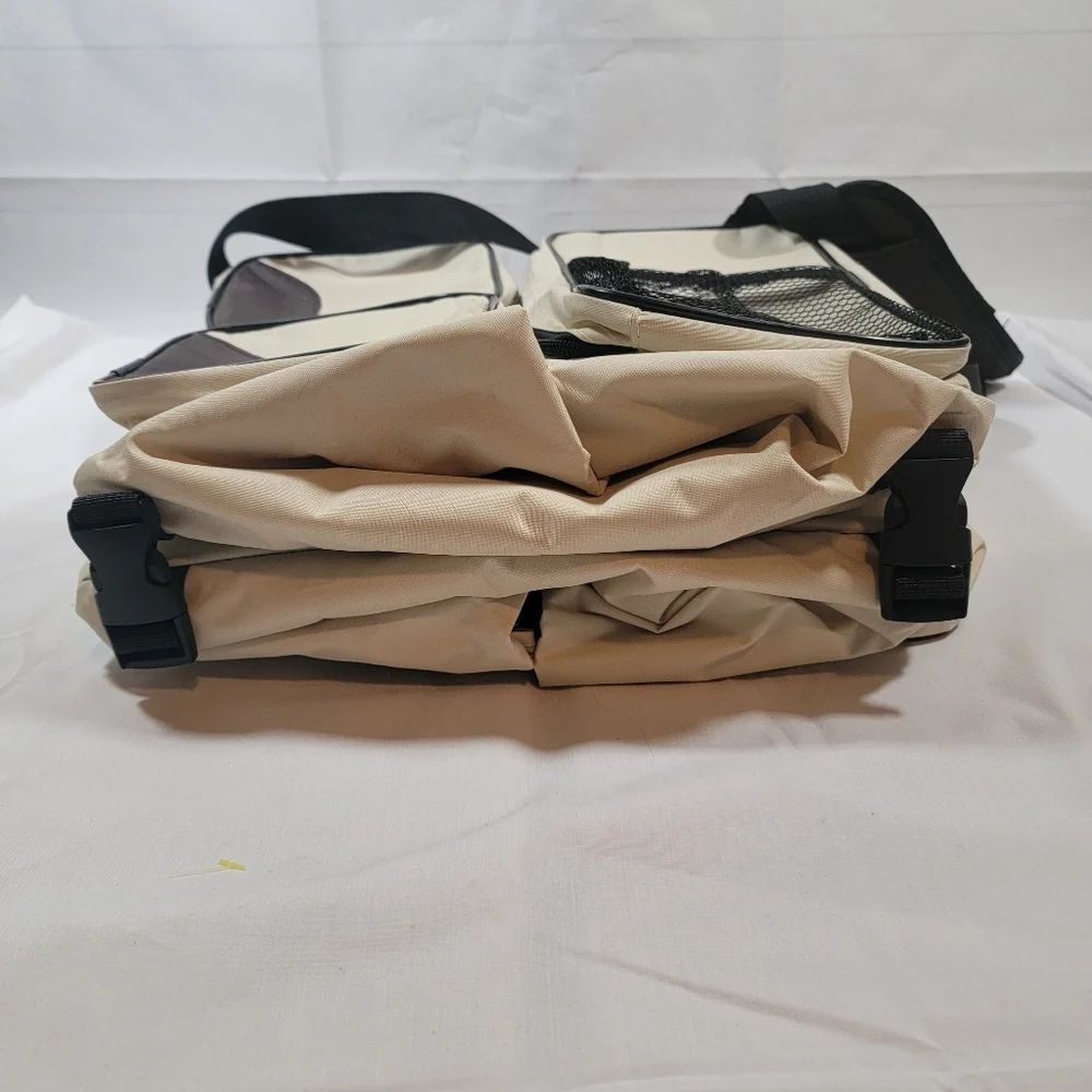 Luxtrada 3 in 1 Diaper Bag Multi-function Baby Diaper Changing Station Tan Brown